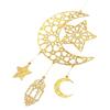 Islamic Eid Hanging Decor Party Golden Moon Lanterns Muslim Supplies Sign Ramadan Wall Star Ornaments