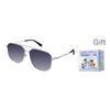 Calvin Klein Polarized Double Beam Aviator Style Driving Sunglasses Unisex sunglasses Metallic Irregular-Shape CKJ26219SPLB