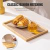 Serving tray bamboo,wooden tray with handles,natural wood printed,Organic Bamboo Serving Tray for kitchen dinner trays, tea tray