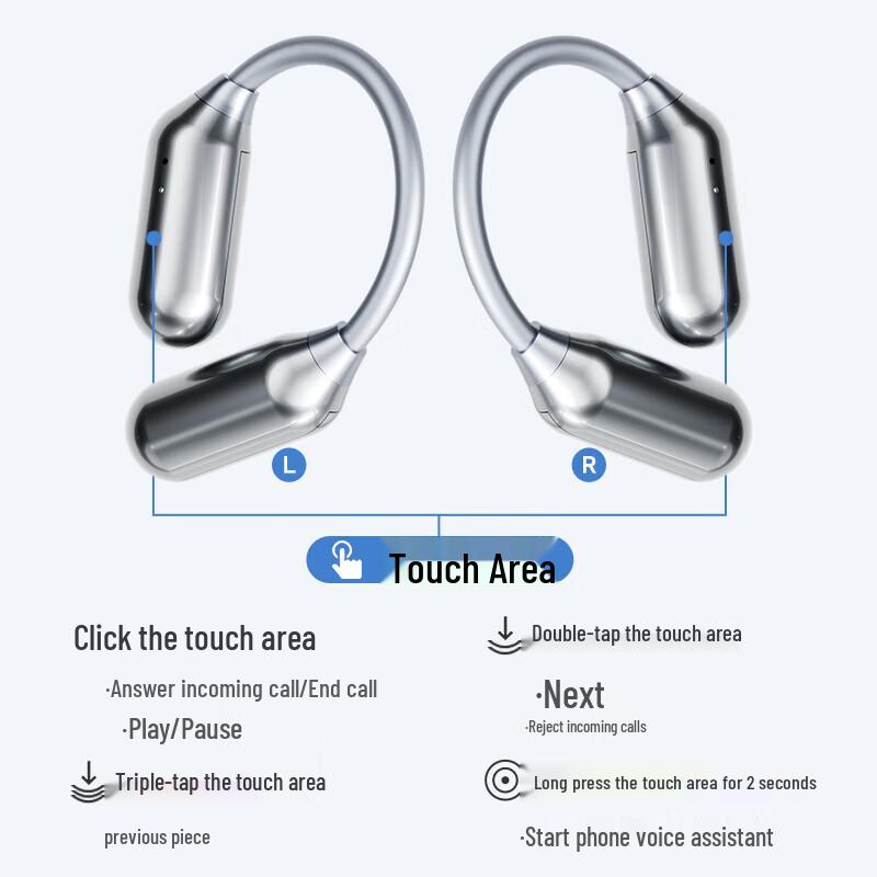 aigo Open-Ear Bone Conduction Sport Bluetooth Earphones