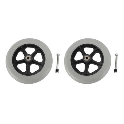 2pcs Wheelchair Wheel Wide 8 Inch Replacement Electric Wheelchair Accessory for Electric Wheelchairs Gray