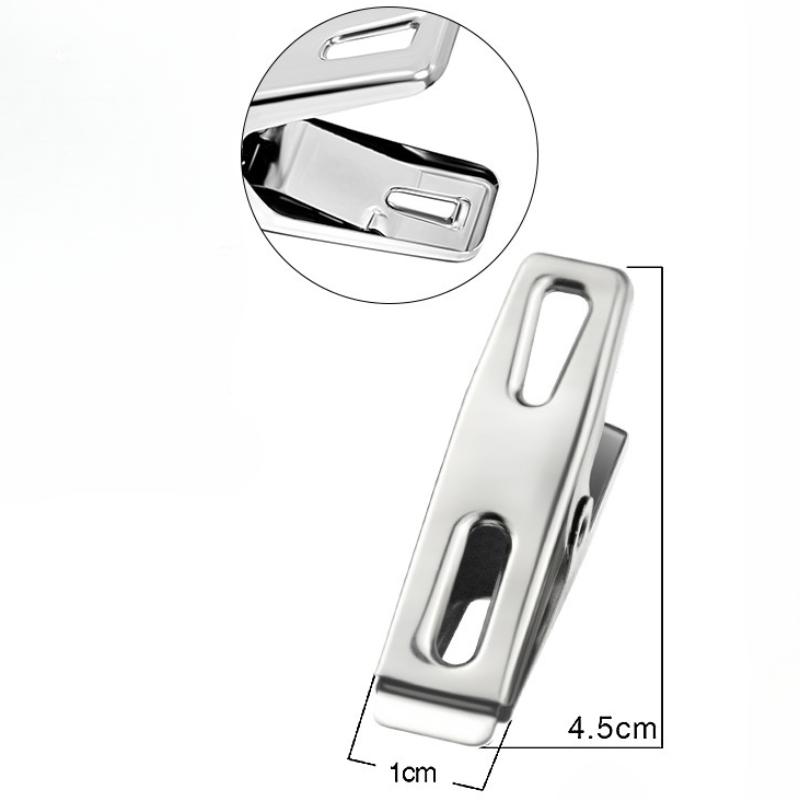 

1/5/10/20 шт. Зажим из нержавеющей стали Ветрозащитная прищепка Маленький плоский утиный Серебристая вешалка Открытая папка Плоская папка Ветрозащитный зажим 1PC серебряный