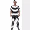 Halloween Adult Prison Uniform Prisoner Uniform Masquerade Party Children Orange Prison Uniform Black and White Striped Prisoner Uniform