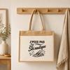 Sac Cabas - PLANETEE - J’peux pas j’ai Ski nautique - Toile jute &amp; coton - 21 L - Anses 65 cm
