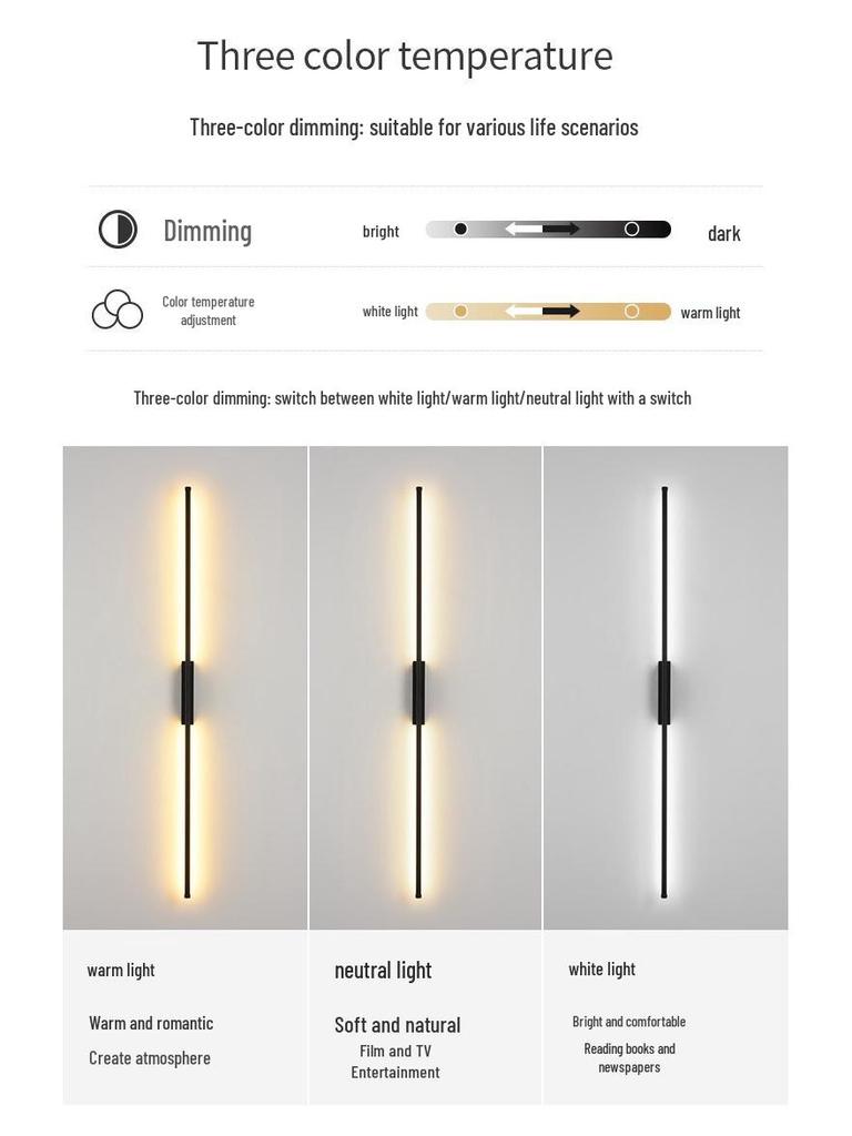 2025 Modern Minimalist Long Wall Lamp for Living Room, Bedroom, or Exhibition Hall