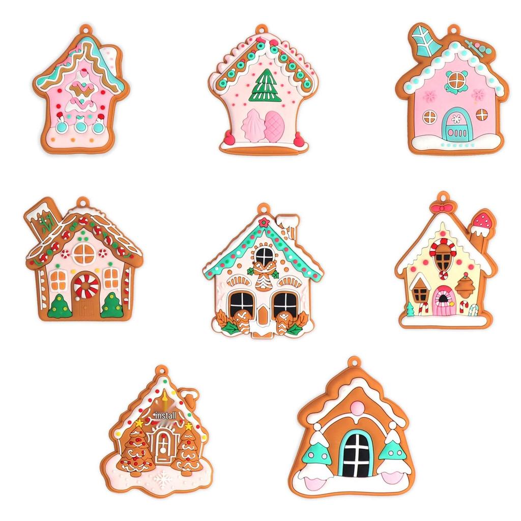 2024 New Gingerbread Man & House Christmas Ornaments DIY Holiday Scene Decorations