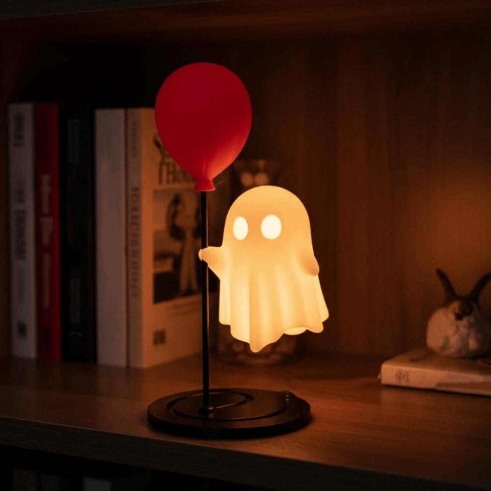 LED Ghost Night Light Creative Desktop Light Spooky Decor Balloon Ornament Bedroom