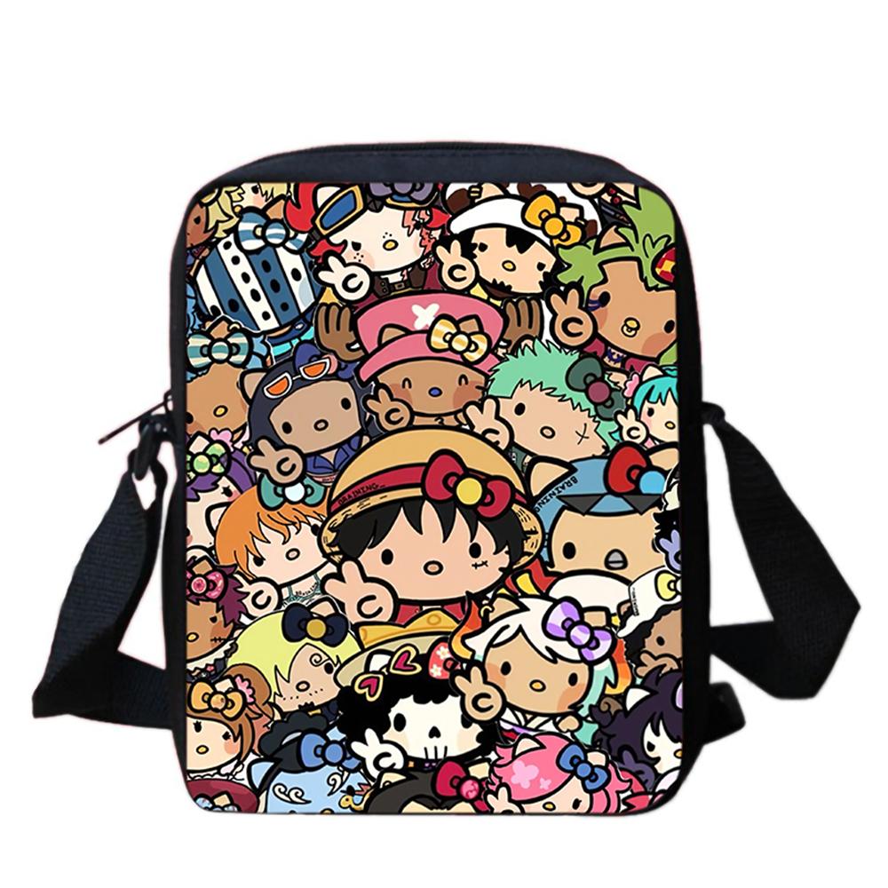 One Piece Cartoon Crossbody Bag Lightweight Adjustable Strap Casual Daily Bag Ideal Gifts For Boys Girls Bolsa Infantil Menina