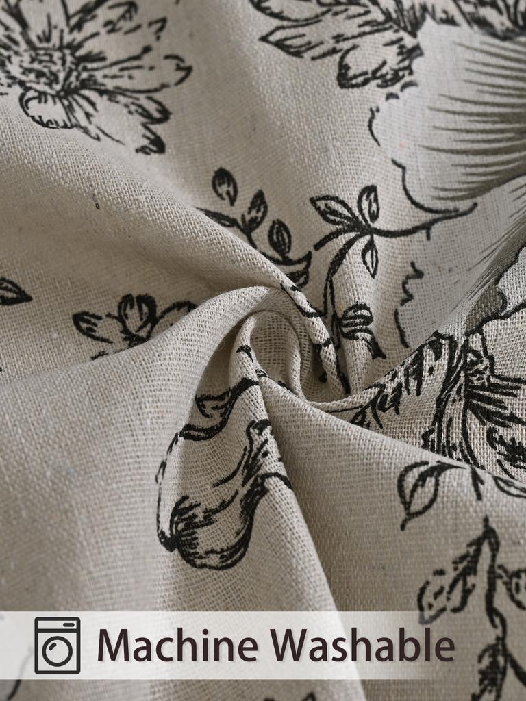 1 шт. Маленькие шторы для спальни, короткая штора для ванной комнаты, гостиной, с принтом пионов, на кулиске, светонепроницаемые шторы (95%)