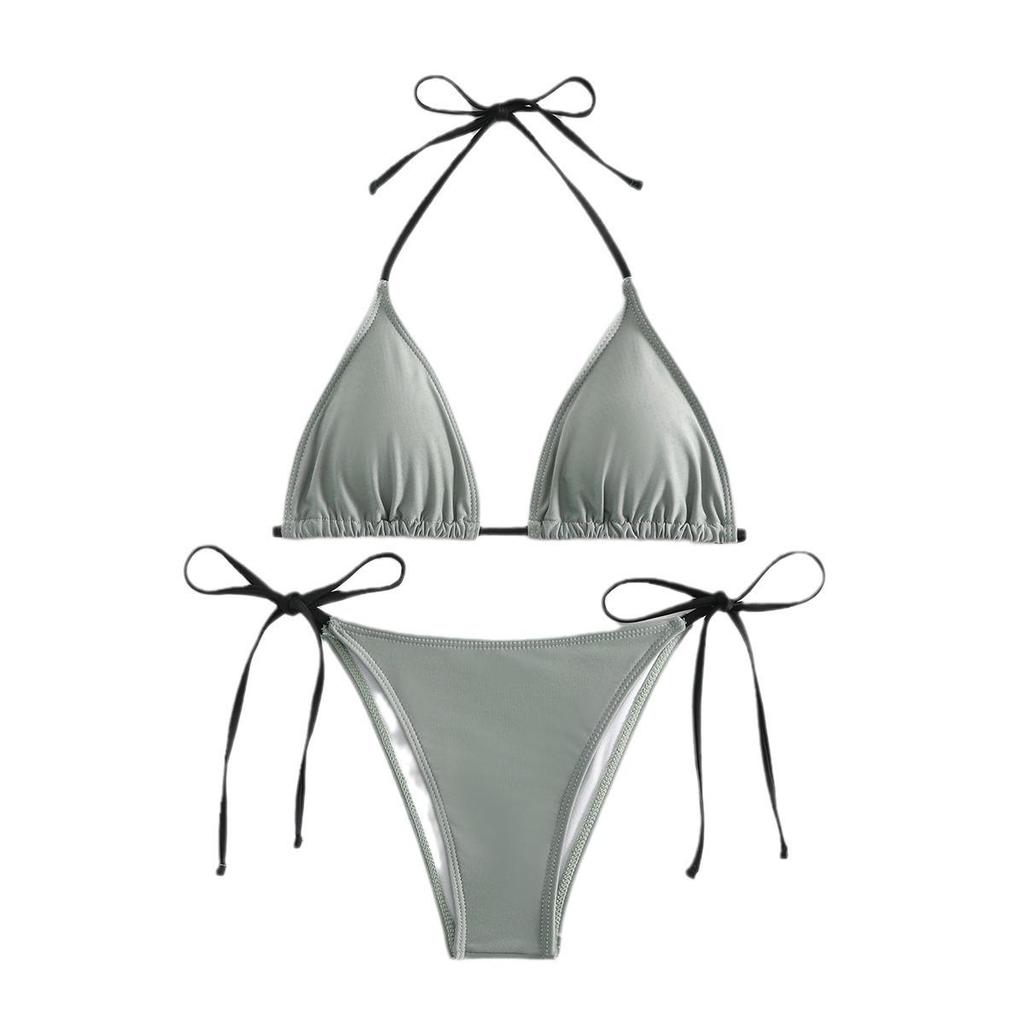 Europejsko-amerykański strój kąpielowy bikini z rozcięciem i odkrytymi plecami dla seksownej gorącej dziewczyny