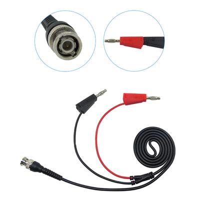 BNC auf Doppelte 4mm Stapelbare Bananenstecker Messleitung Sonde BNC-Kabel für Oszilloskop Signalgenerator 120cm