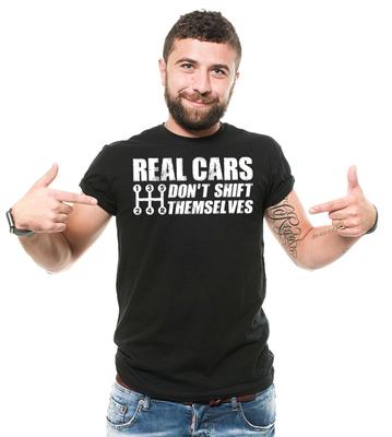 Funny Car Shirts Manual Driver Gifts Real Cars Don't Shirt Themselves Shirt