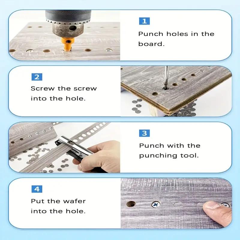 1 Set Single Hole Punch 8/10 MM Hole Edge Banding Punching Pliers Handheld Paper Hole Punch With Scale Heavy Duty Hole Puncher