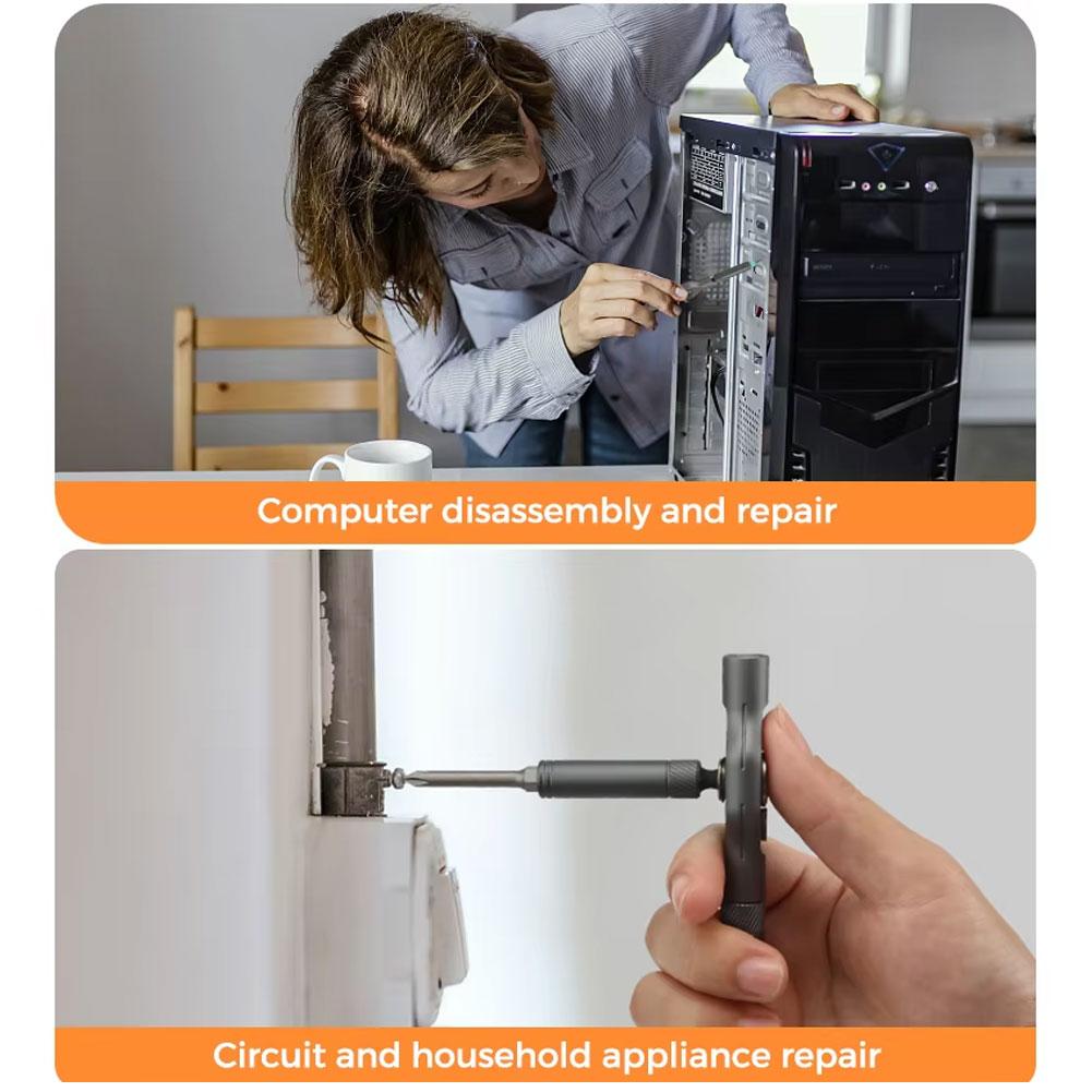 Magnetic Ratchet Screwdriver Set Detachable T-Handle Magneticizer Torque Screwdriver Multifunctional DIY Tools Work Hand Tools