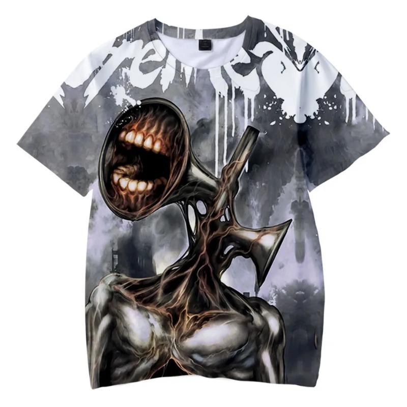 Kids Horror Siren Head 3D Printed T Shirt Toddler Cartoon T-Shirt Boys Girls Teens Anime Tee Tops Summer 4-20Y Children Clothes