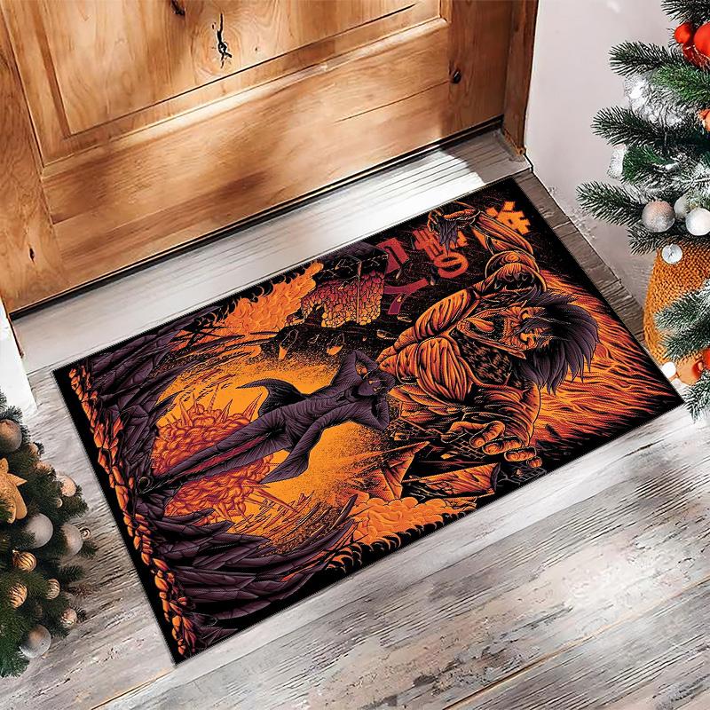 Attack on Titan Crystal Velvet Rug, Soft Anti‑Slip Crystal Velvet Carpet for Living Room Bedroom Home Decor