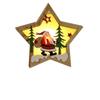 Christmas Hanging Ornaments Star Round Santa Snowman LED Light Wooden Pendant Christmas Decorations Snowman Star Style