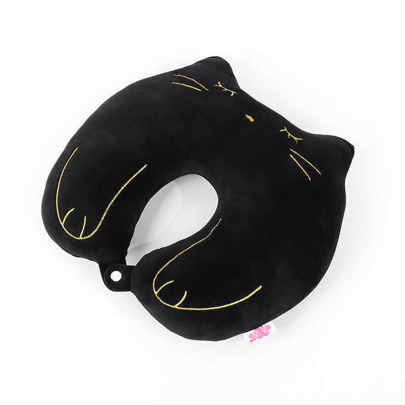 Cute U-Shaped Neck Support Pillow for Travel & Nap - Cartoon Design