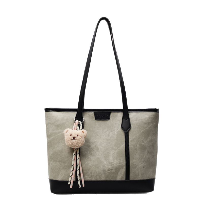 Casual commuting women's large-capacity bag 2025 autumn new fashionable simple foreign style hand-to-shoulder tote bag