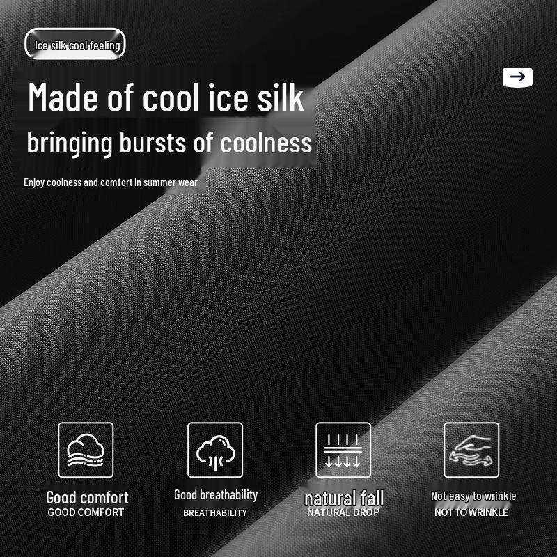 JEEP SPIRIT Men's Ice Silk Quick-Dry Straight-Leg Pants