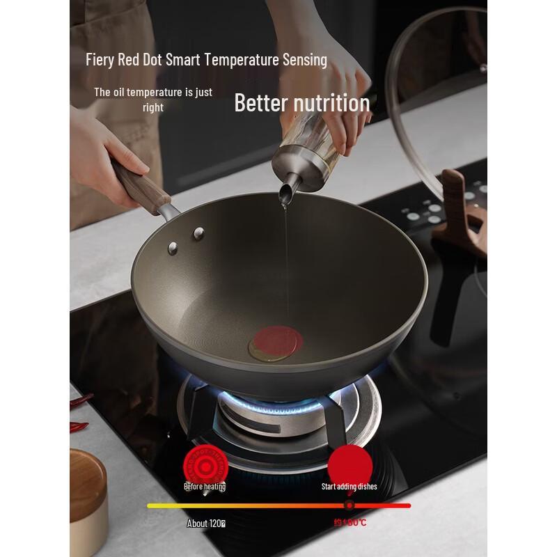 Supor 32cm Non-stick Wok with Fire Red Dot