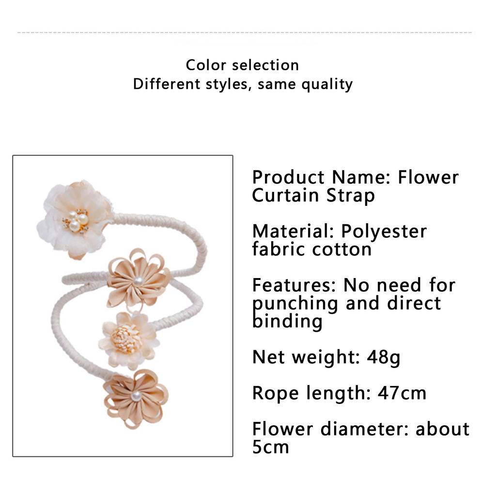Flower Curtain Tieback Twist Bough Rope Curtain Holder Clips Curtain Tie Back Bedroom Curtain Holder Drapes Holdback Buckle Clip