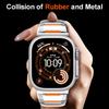 Curea din Oțel Inoxidabil cu Bandă de Cauciuc pentru Apple Watch Ultra 3 2 49mm 46 45 44 42 41 40 38mm Cataramă Pliabilă Curea Iwatch Seria 11 10 9 8 7 6SE