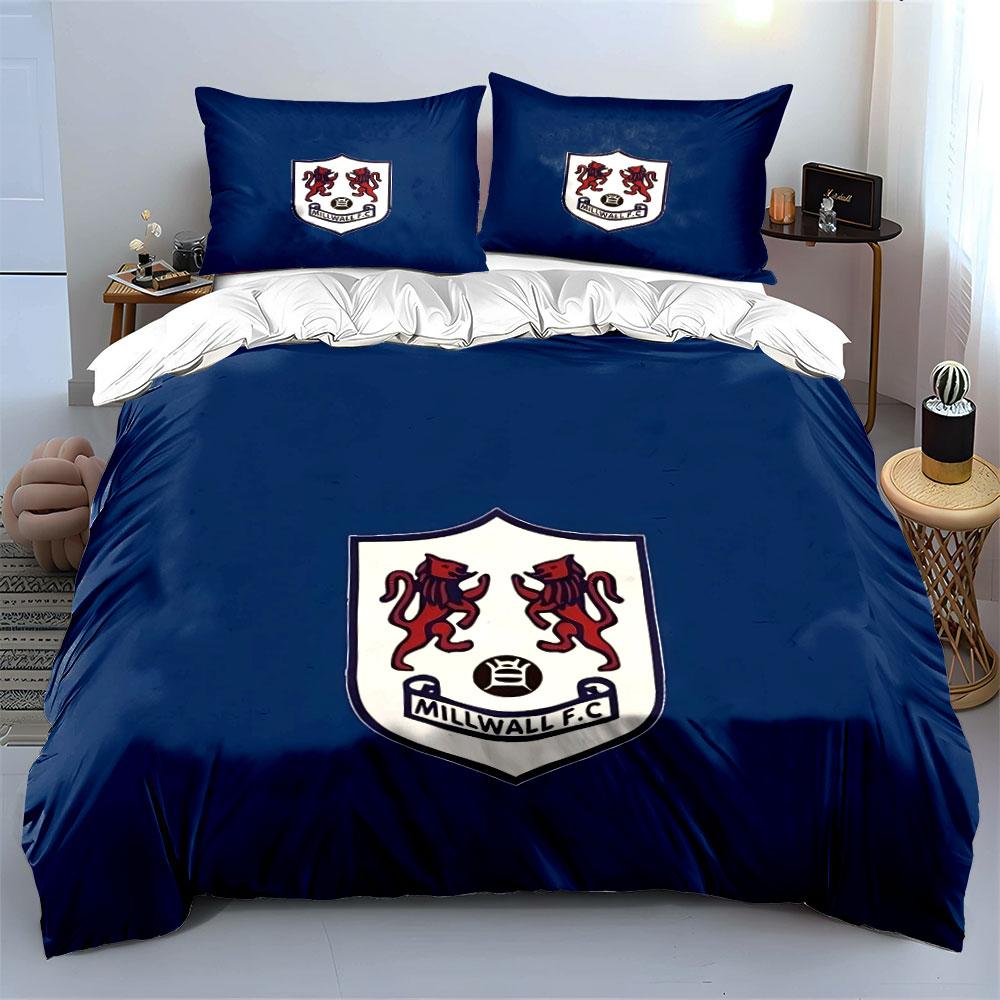 Blue Millwall F.C. Bedding Set Bedding Duvet Cover Set Duvet Cover Pillowcases (1 * Duvet Cover 2 * Pillowcases, without duvet insert)