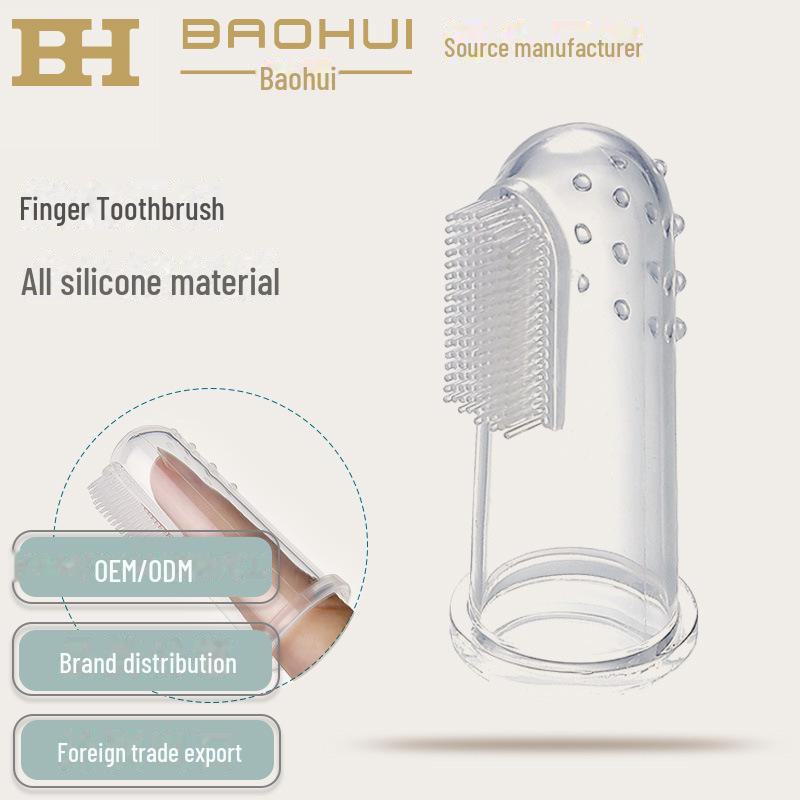 

Soft Bristle Silicone Finger Toothbrush for Babies