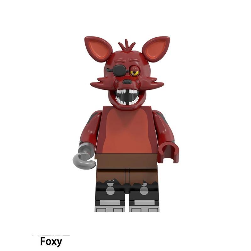 NUEVO Juego FNAF Nights Figura Mini Figuras Bloques de Construcción Esqueleto Juguetes de Terror regalo juguetes para niños molde rey