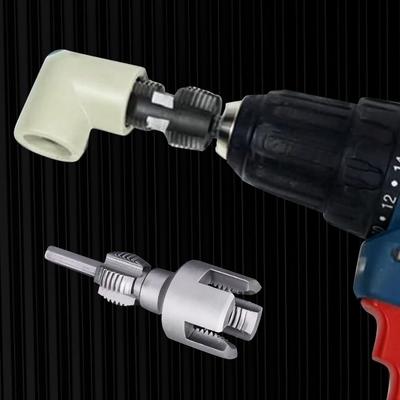 Integrated Internal & External Pipe Threading Tool Plastic Pipe Tap Die Set Pipe Threader Plumbing Tool for Electric Drill
