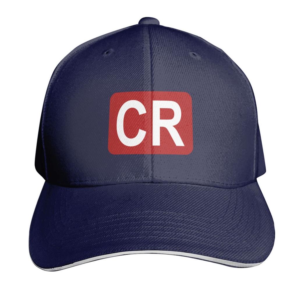 CR Initialen Baseballkappe Derbyhut Sportkappe Große Größe Hut Bommelmütze Unisex Tennis Damen