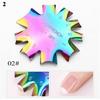 Nail Art Tool Stencil French Tip Smile Line Multi-Sizes Easy Edge Cutter Trimme^