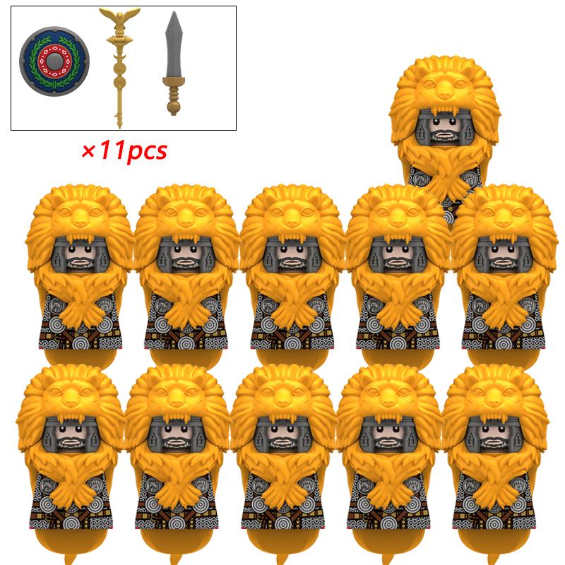 

11pcs N818-821 Rome Medieval Knights Templar Crusade Spartan Warriors Infantry Cavalry Figures Building Blocks Kids Toys