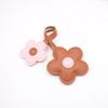 PU Leather Sunflower Bag Pendant Contrasting Bag Pendant Five Petal Flower Keychain  Car Accessory