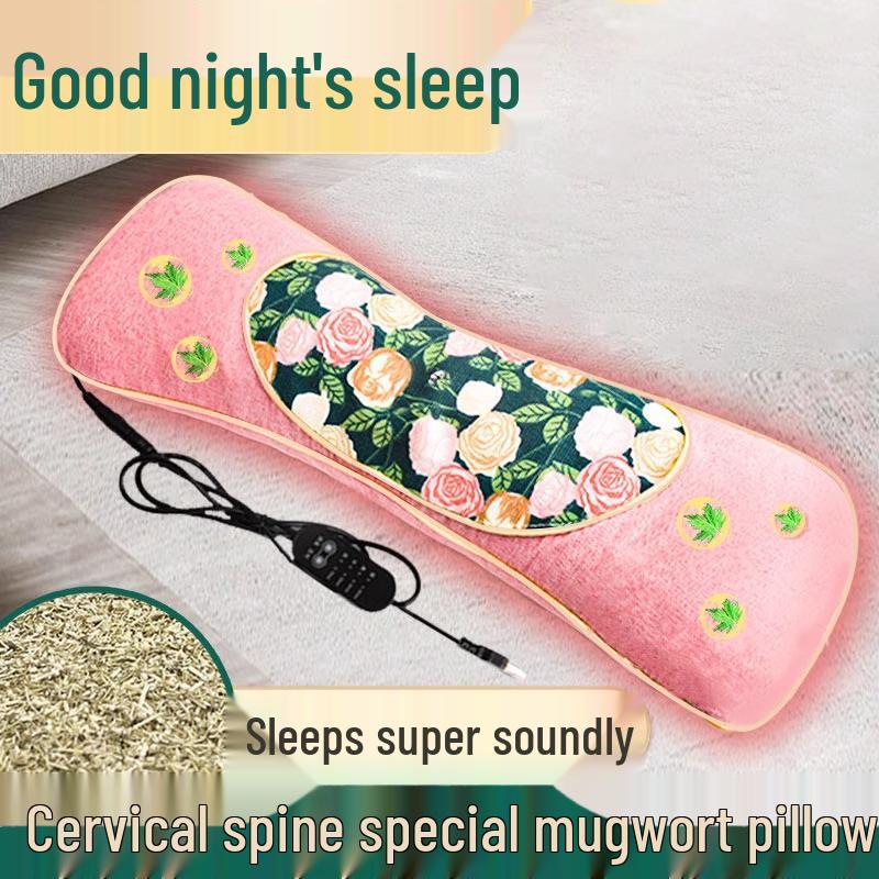 

Mugwort Electric Heating Neck Pillow for Cervical Support and Herbal Sleep Therapy