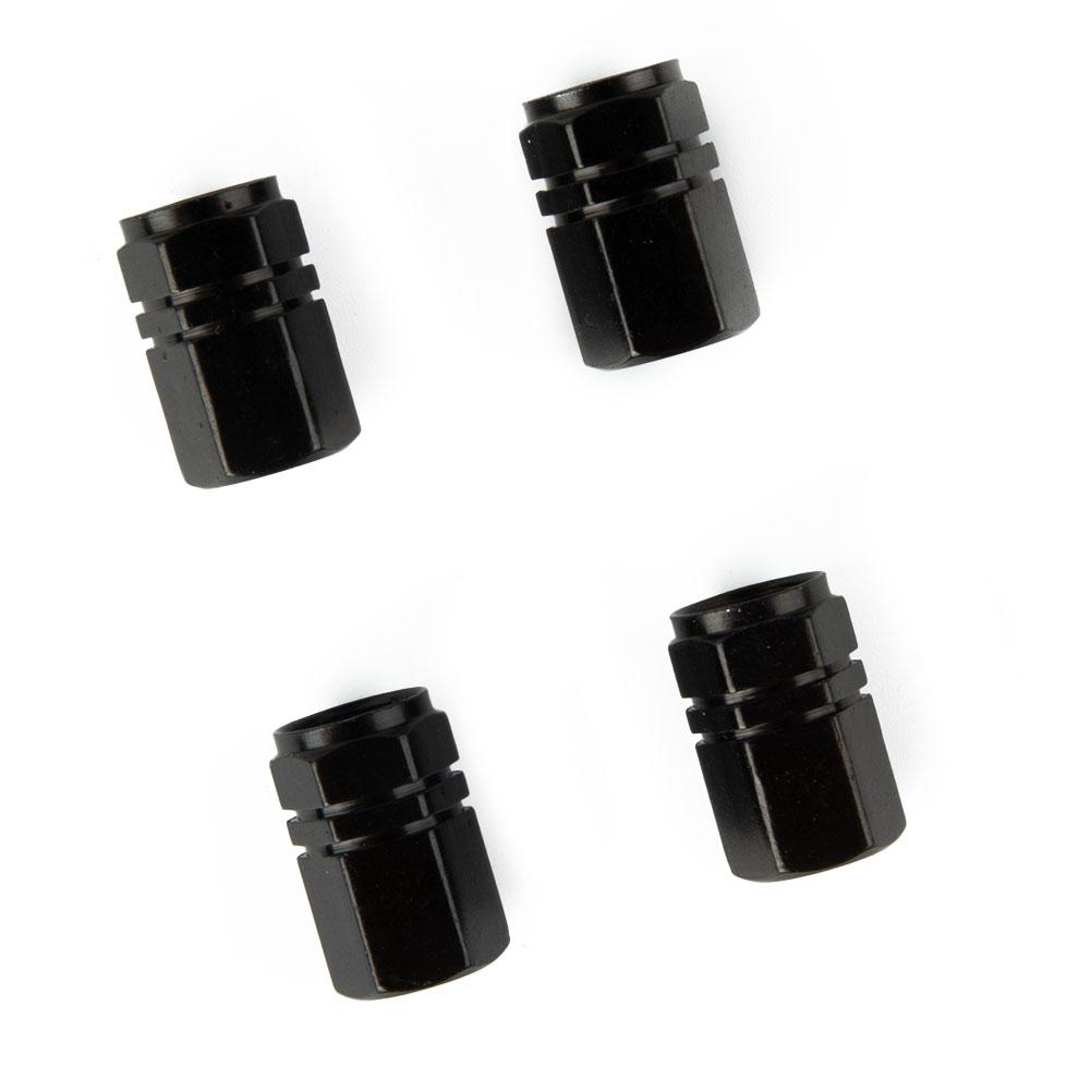 4pcs Tire Valve Air Valve Cap Black Aluminum Rims Stem Tyre Cover