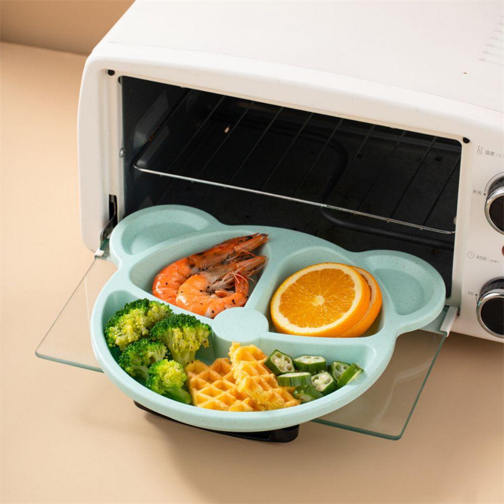 1pc 20x20x3cm Cute Bear Baby Food Supplement Tableware - Food Grade Silicone Suction Cup Dinner Plate Fall-proof Food Bowl