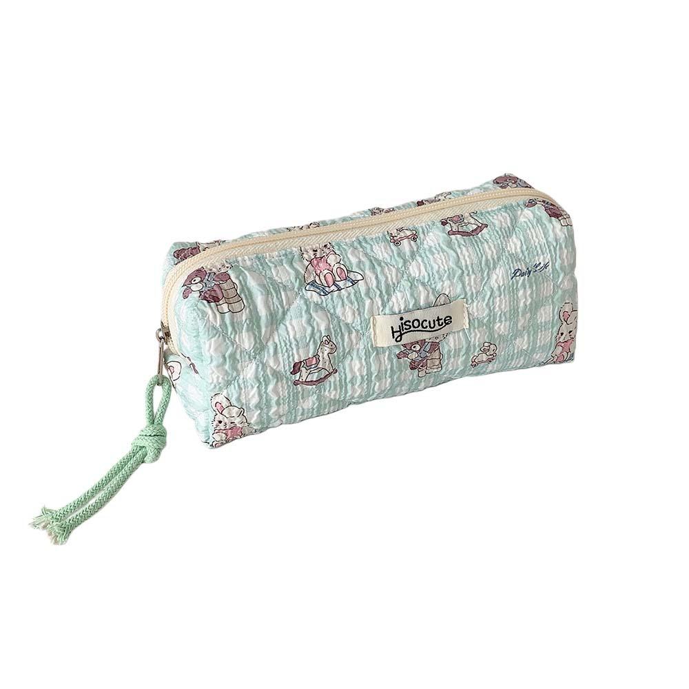 Stoff Koreanischer Stil Federmäppchen Capybara Hund Blumenmuster Federtasche Schüler