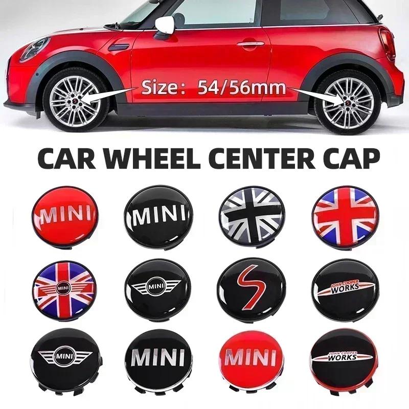 4PCS 54mm 56mm Car Wheel Center Hub Caps Cover Emblem Badge For BMW Mini Cooper One S JCW R55 R56 R57 R58 R60 F55 F56 Clubman