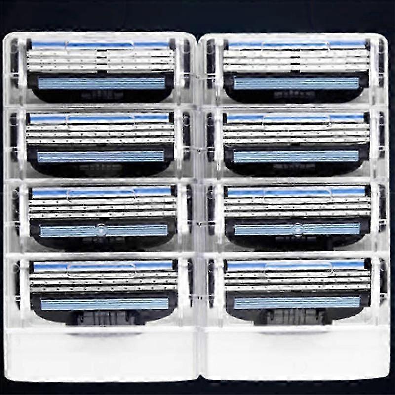 24PCS Men's Razor Blade Refills Compatible with Gillette Mach 3 - 3 Layer Nano Blades, Front Hinge Technology, Smooth Shaving