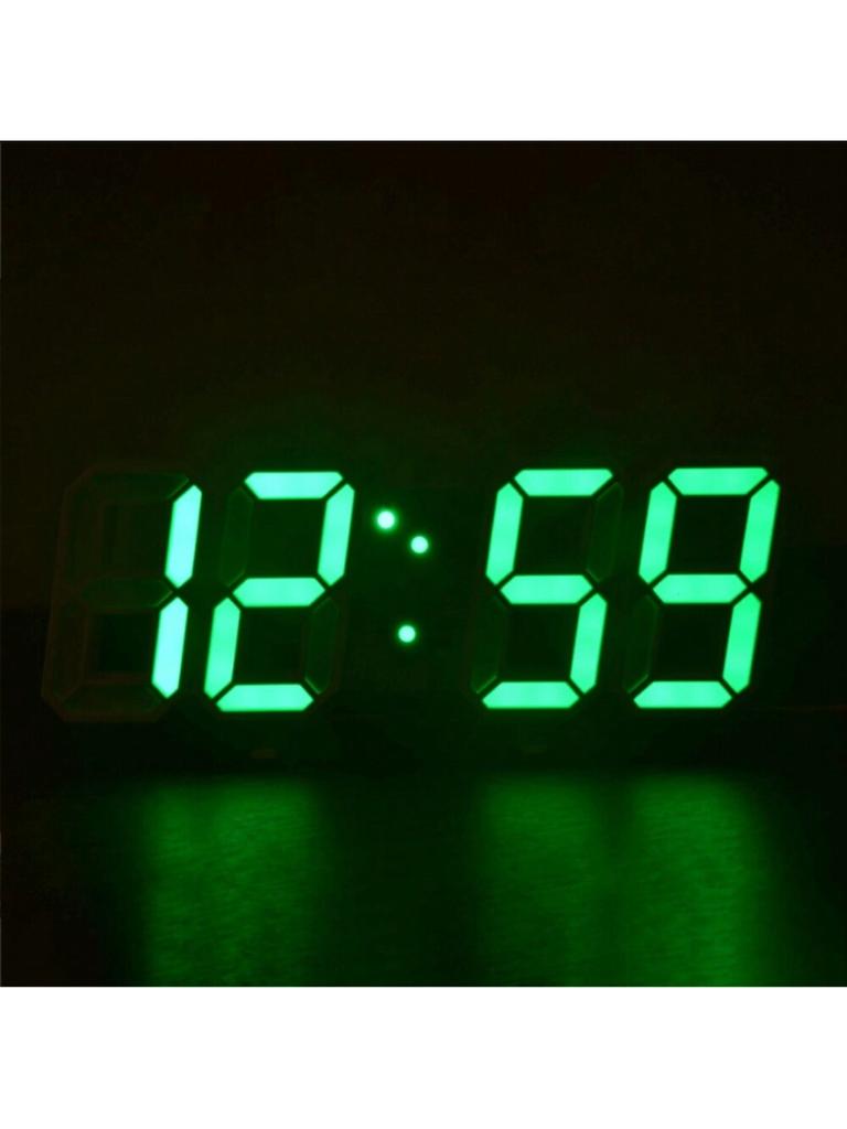 3D LED Digital Clock Luminous Fashion Wall Clock Multifunctional Creative USB Plug In Electronic Clock Home Decoration