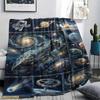 1 Stück Flanelldecke mit Weltraum-Print, Hohe Qualität, Bequem für alle Jahreszeiten, Heimdekoration, Wärme und Komfort, Perfekt für Weihnachtsgeschenke W159