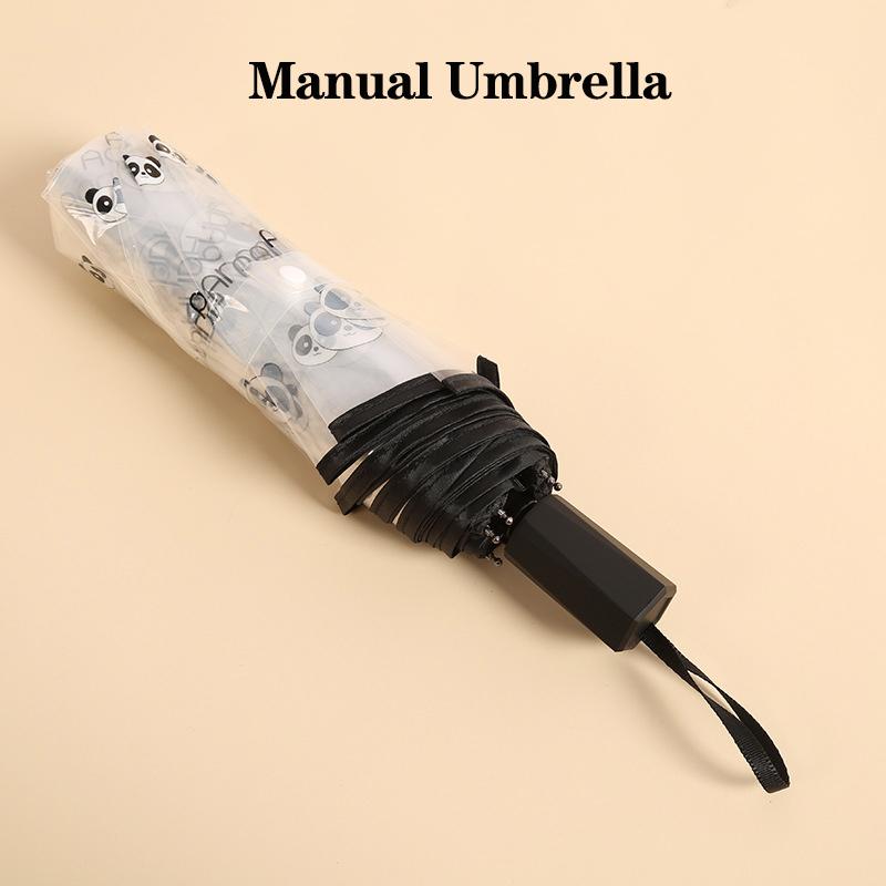 

Зонт Милая Панда, Коричневый Медведь, Розовый Кролик Прозрачный Автоматический Зонт Легкий складной зонт Зонт для путешествий с фото