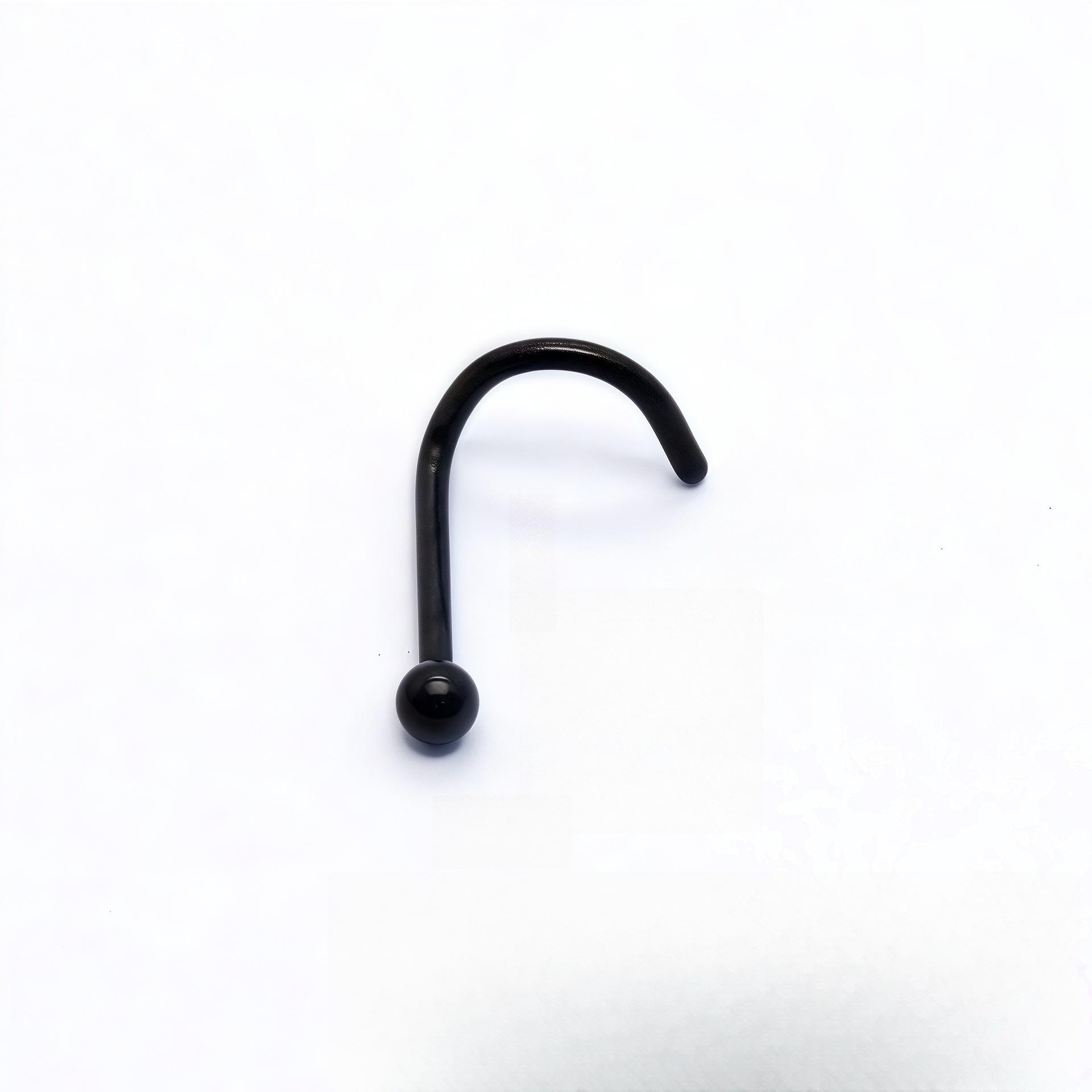 

Пирсинг из нержавеющей стали: Серьги-пусеты для носа и ушей с изогнутым стержнем и круглым шариком