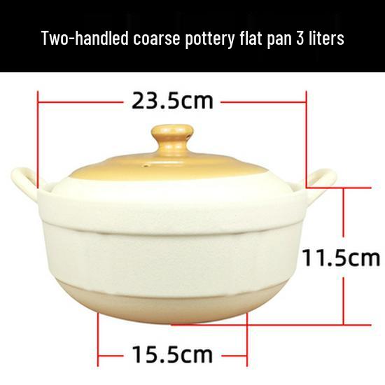 High-Temperature Resistant Unglazed Single-Handle Earthenware Clay Pot for Rice and Noodles