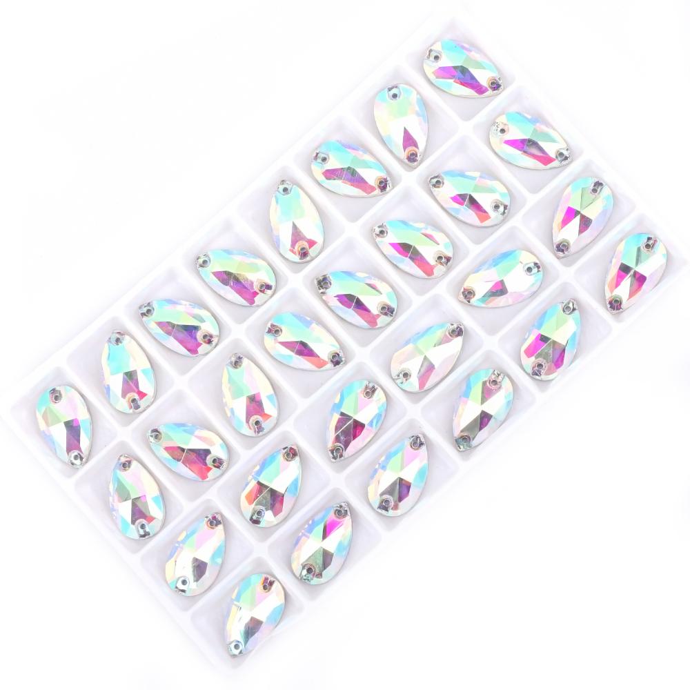 Drop Flatback Sew On Rhinestones Bulk Glass Crystal Stone for Tailoring Materials and Accessories Garment Accessories