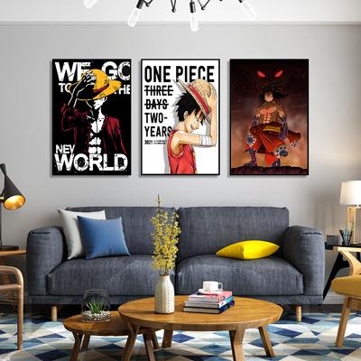 Japonia Anime jednoczęściowy plakat na ścianę drukowany obraz poszukiwany Luffy walczący obrazy na płótnie do salonu w domu dekoracja sypialni malowanie