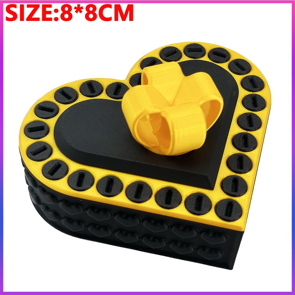 Latest 3D Printed Present Box Love Annoying Present Box With Screws Playful Prank Screw Box Colorful Exquisite Sundries Storage Container