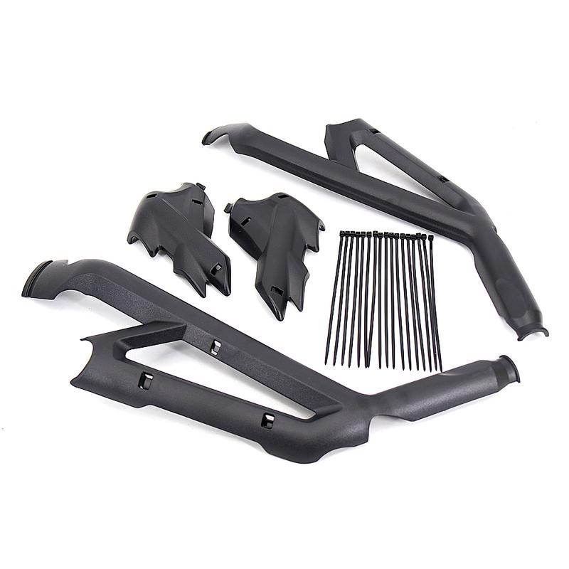 A set Black Plastic Motorcycle Frame Guard Protector Frame Cover Guard Parts For Tiger 800 XC XCX XCA XR XRX XRT